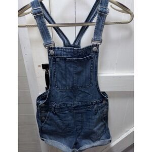 Madewell Overall Shorts Women XS Blue Denim Jean Summer Pockets